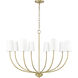 Kandor 8 Light 38 inch Vintage Brass Chandelier Ceiling Light